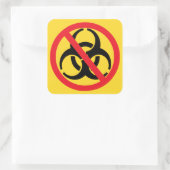 Ausbruchssymbol Quadratischer Aufkleber (Tasche)