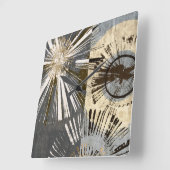 Ausburst Tiles I Quadratische Wanduhr (Winkel)