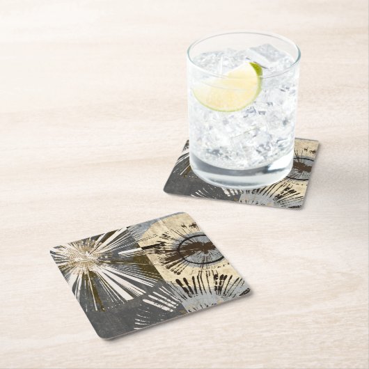 Ausburst Tiles I Rechteckiger Pappuntersetzer (Vor Ort)