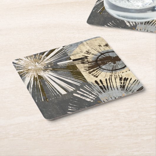 Ausburst Tiles I Rechteckiger Pappuntersetzer (angewinkelt)