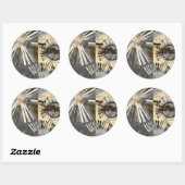 Ausburst Tiles I Runder Aufkleber (Blatt)