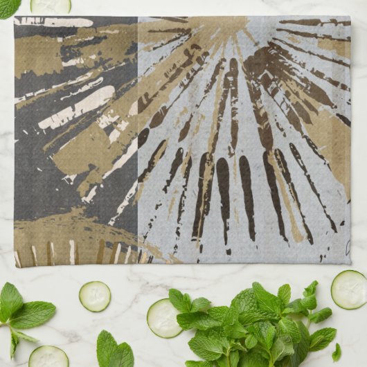 Ausburst Tiles III Geschirrtuch (Gefaltet)