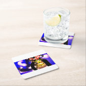 Auschecken Rechteckiger Pappuntersetzer (Vor Ort)