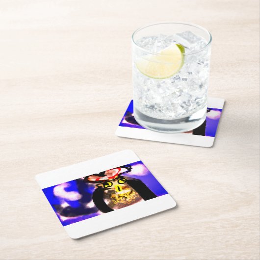 Auschecken Rechteckiger Pappuntersetzer (Vor Ort)