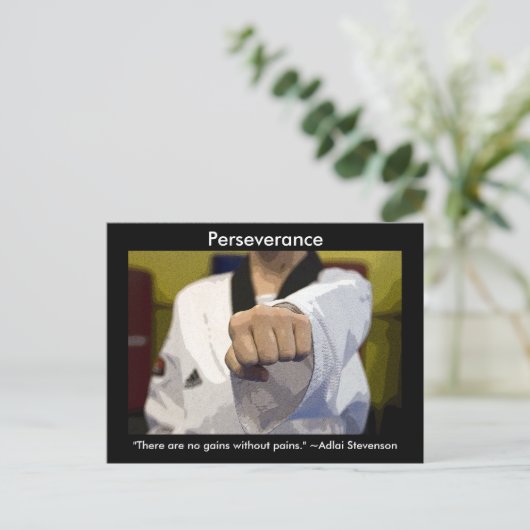 Ausdauer der Kampfkünste Postkarte (Stehend Vorderseite)