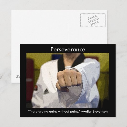 Ausdauer der Kampfkünste Postkarte (Vorne/Hinten)