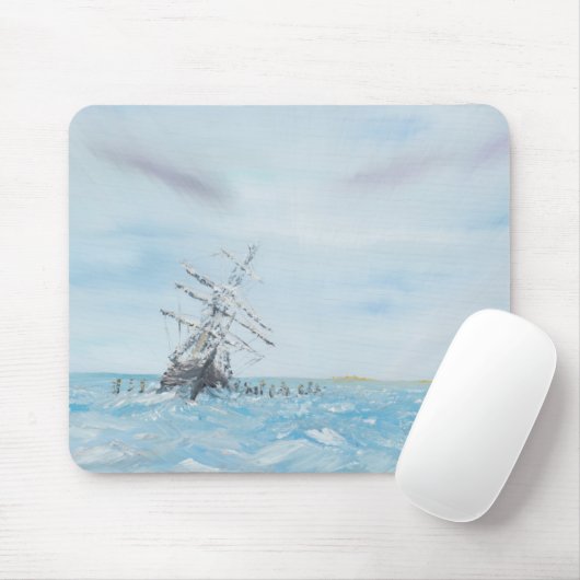 Ausdauer eingeschlossen durch das antarktische mousepad (Mit Mouse)