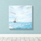 Ausdauer in der Falle der Antarktis. gestrichen Leinwanddruck (Insitu (Holzboden))