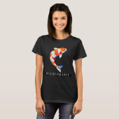 Ausdauer Koi-Fisch Low-Poly-Kunst T-Shirt (Vorne ganz)