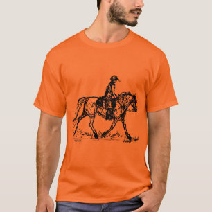 Ausdauer-Pferdeeinfache Skizze T-Shirt