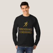 Ausdauer & Stärke – Moderner Motivationsgradient T-Shirt (Vorne ganz)