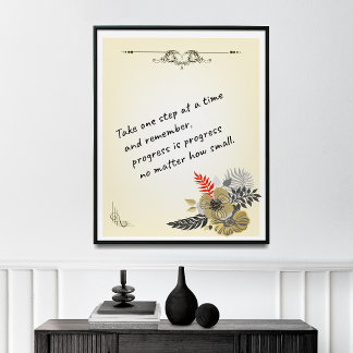Ausdauer-Wanddekor, Inspirationsnotizen, Poster