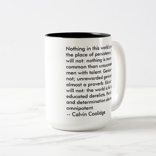 Ausdauer zahlt weg 15 Unze Zwei-Ton Tasse (VorderseiteRechts)