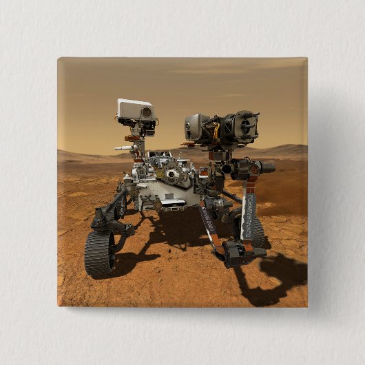 Ausdauerrenderung auf der Oberfläche von Mars. Button (Vorderseite)