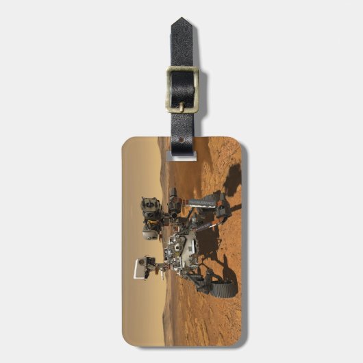 Ausdauerrenderung auf der Oberfläche von Mars. Gepäckanhänger (Vorderseite vertikal)