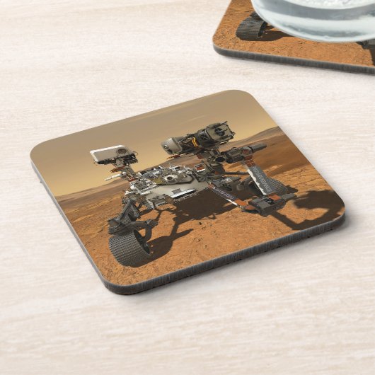 Ausdauerrenderung auf der Oberfläche von Mars. Getränkeuntersetzer (Linke Seite)