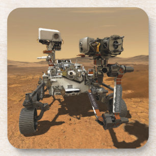 Ausdauerrenderung auf der Oberfläche von Mars. Getränkeuntersetzer