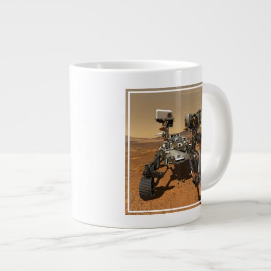 Ausdauerrenderung auf der Oberfläche von Mars. Jumbo-Tasse (Vorderseite Rechts)