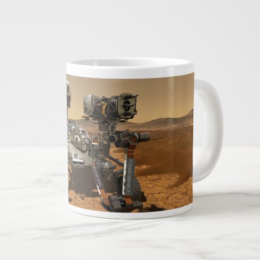 Ausdauerrenderung auf der Oberfläche von Mars. Jumbo-Tasse (Vorderseite Rechts)