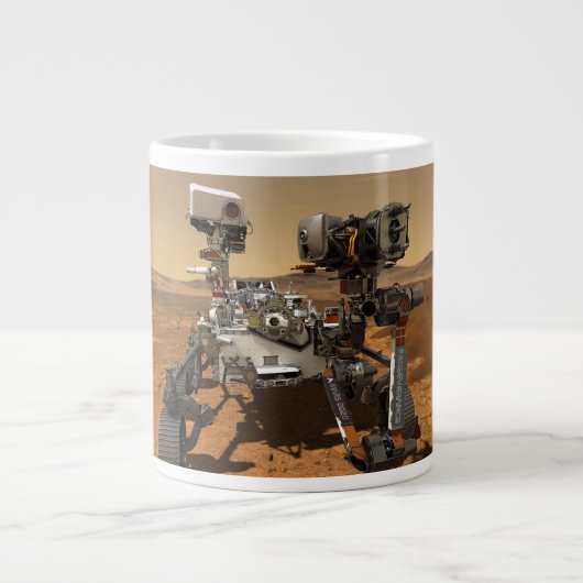 Ausdauerrenderung auf der Oberfläche von Mars. Jumbo-Tasse (Vorderseite)