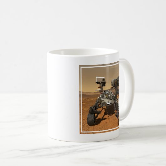 Ausdauerrenderung auf der Oberfläche von Mars. Kaffeetasse (VorderseiteRechts)