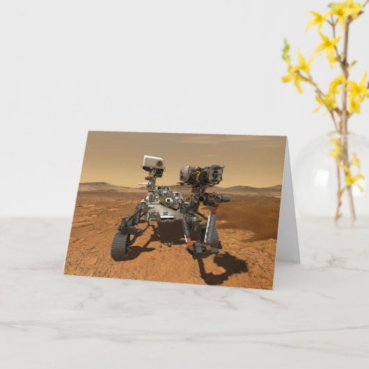 Ausdauerrenderung auf der Oberfläche von Mars. Karte (Gelbe Blume)