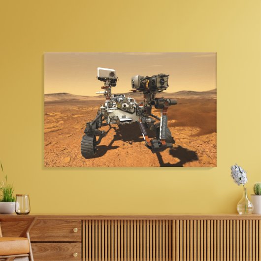 Ausdauerrenderung auf der Oberfläche von Mars. Leinwanddruck (Insitu (Wohnzimmer))