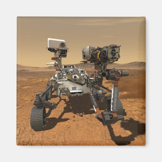 Ausdauerrenderung auf der Oberfläche von Mars. Magnet (Vorne)