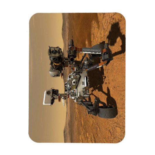 Ausdauerrenderung auf der Oberfläche von Mars. Magnet (Vertikal)