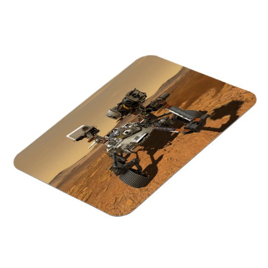 Ausdauerrenderung auf der Oberfläche von Mars. Magnet (Linke Seite)