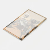 Ausdauerrenderung auf der Oberfläche von Mars. Post-it Klebezettel (angewinkelt)