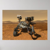 Ausdauerrenderung auf der Oberfläche von Mars. Poster (Vorne)