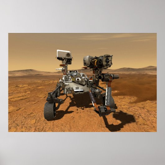 Ausdauerrenderung auf der Oberfläche von Mars. Poster (Vorne)