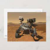 Ausdauerrenderung auf der Oberfläche von Mars. Postkarte (Vorne/Hinten)