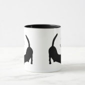 Ausdehnen der Katze Silhouette-Tasse Tasse (Zentrum)