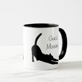Ausdehnen der Katze Silhouette-Tasse Tasse (VorderseiteRechts)