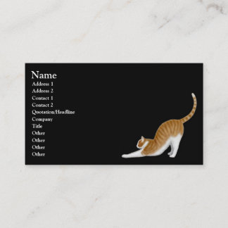 Ausdehnen der orange Tabby-Katzen-Visitenkarte Visitenkarte