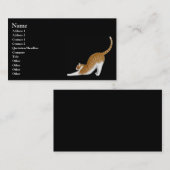 Ausdehnen der orange Tabby-Katzen-Visitenkarte Visitenkarte (Vorne/Hinten)