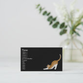 Ausdehnen der orange Tabby-Katzen-Visitenkarte Visitenkarte (Stehend Vorderseite)