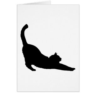 Ausdehnen der schwarze Katzen-Silhouette