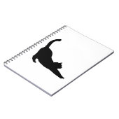 Ausdehnen der schwarze Katzen-Silhouette Notizblock (Linke Seite)