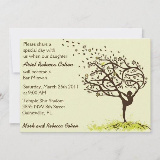 Ausdehnen meines Glied-Bar Mitzvah Einladung (Vorderseite)