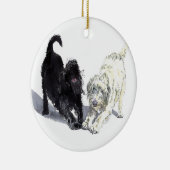 Ausdehnen von Labradoodles Keramik Ornament (Rechts)