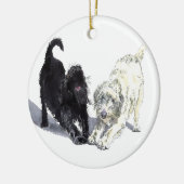 Ausdehnen von Labradoodles Keramik Ornament (Links)