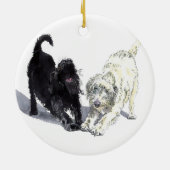 Ausdehnen von Labradoodles Keramik Ornament (Hinten)
