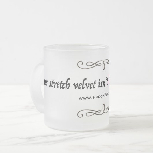 Ausdehnungs-Samt ist nicht historisch - Tasse (Vorderseite Links)