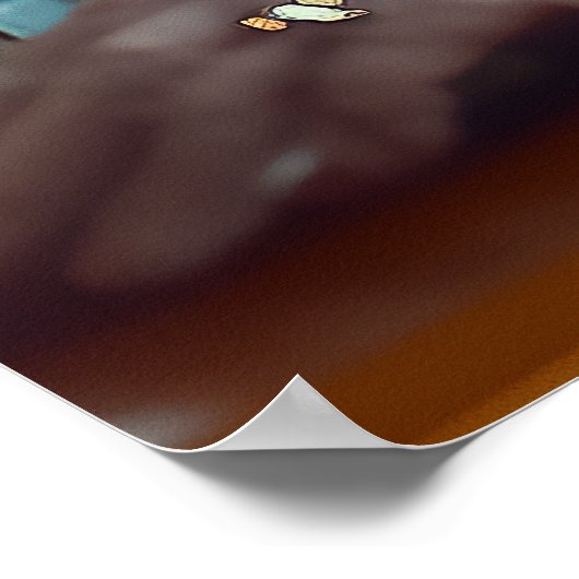 Ausdruck der Liebe Kuss zeitloser Gnade in Rosa Poster (Ecke)