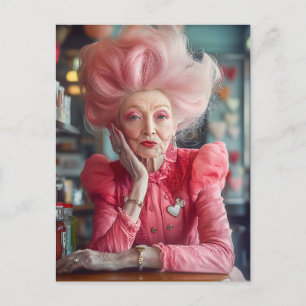 Ausdruck der Liebe Kuss zeitloser Gnade in Rosa Postkarte