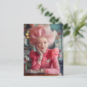 Ausdruck der Liebe Kuss zeitloser Gnade in Rosa Postkarte (Stehend Vorderseite)