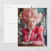 Ausdruck der Liebe Kuss zeitloser Gnade in Rosa Postkarte (Vorne/Hinten)